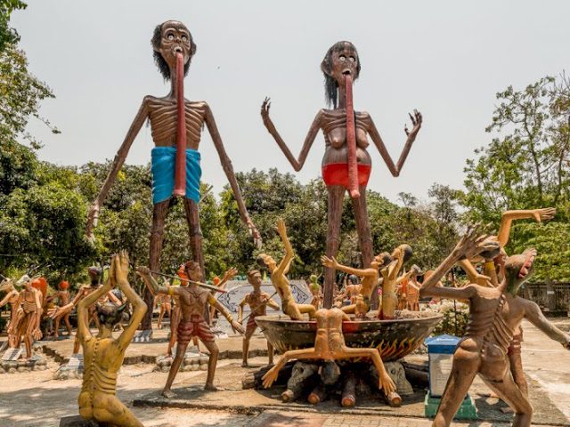 Taman Wang Saen Suk di Thailand Tampilkan Sadisnya Hidup di Neraka, Ingatkan untuk Berbuat Baik